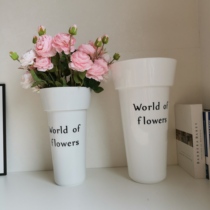 New vase flower shop Home flower arrangement Flowers Bucket Plastic Big style flowers Flowers bucket Tub Square Barrel