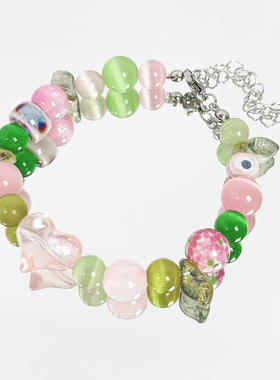 方大同应援手链The Dreame梦想家专辑印象手串春天清新粉绿色纪念