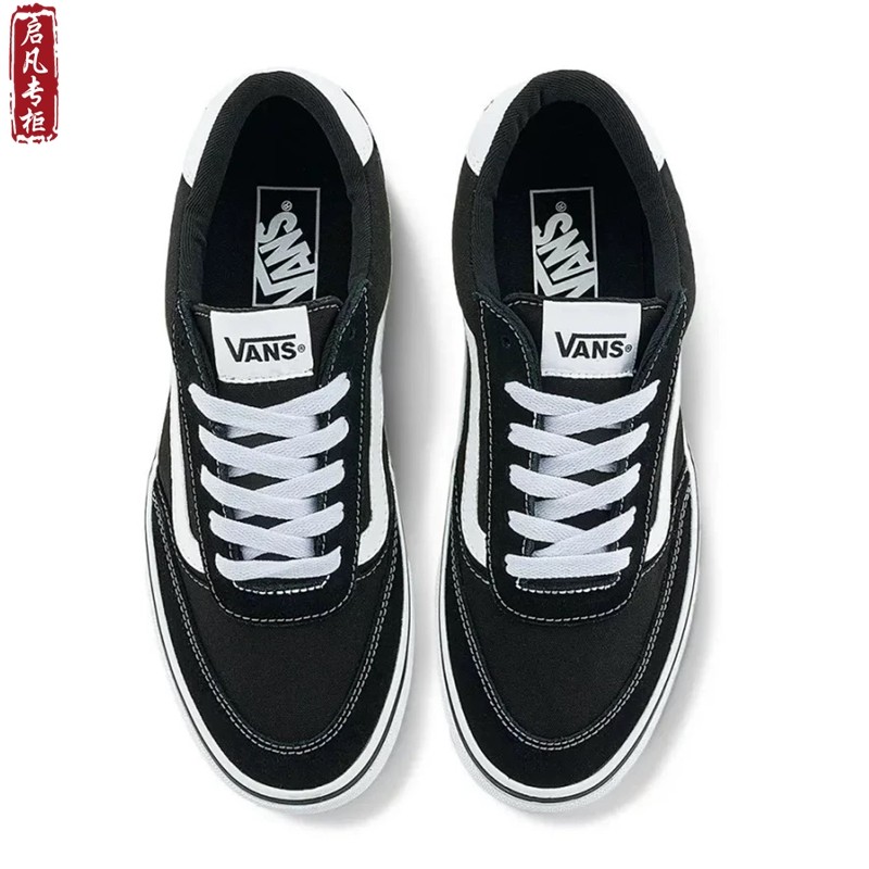 VANS范斯Brooklyn LS黑白经典男女款低帮休闲板鞋VN000D7QBA2,淘宝优惠券,粉丝福利购,淘宝优惠卷