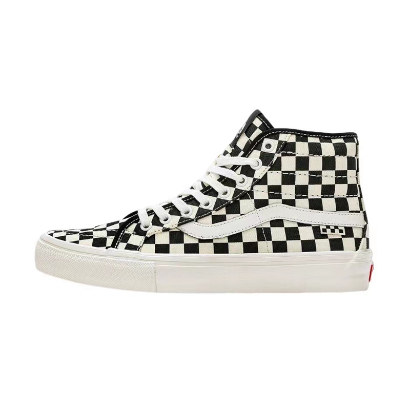 VANS Skate SK8-Hi PRO黑白棋盘格滑板鞋VN0A5KYBFS8/VN0A5FC8FS8-图3