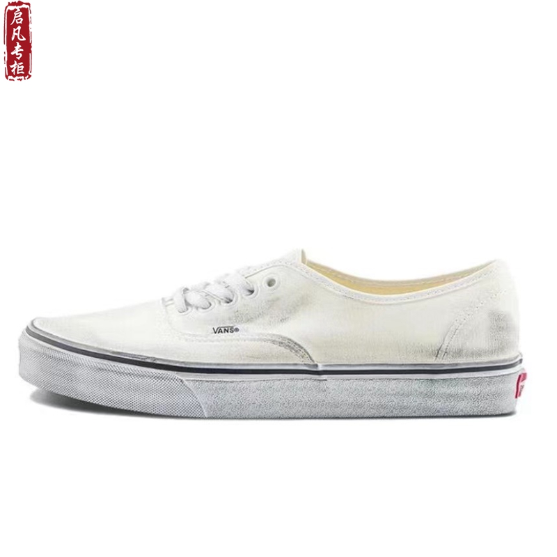 VANS Authentic黑白复古街头男女脏脏鞋VN000EE3BZW/VN000EE3WWW-图1