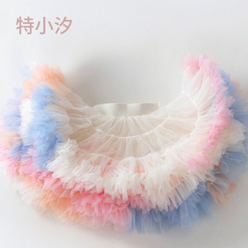 TXXKids ພິເສດ Xiaoxi ເດັກຍິງ tutu skirt ບວກສີ່ລຸ້ນຂອງສີຄີມກ້ອນ rainbow marshmallow ຮູບ dress skirt