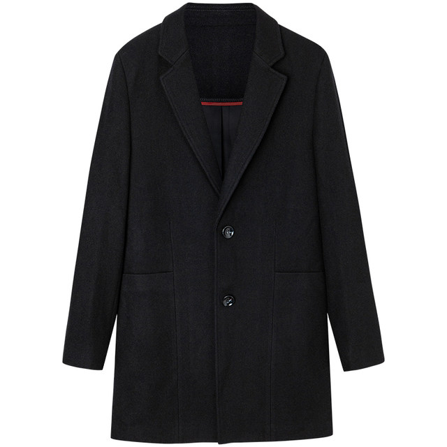 Talented men's new style business gentleman woolen coat