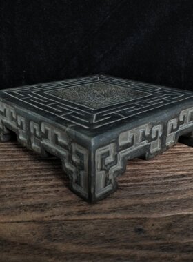 手工雕刻壶承宝贝吸水兽怀旧底座