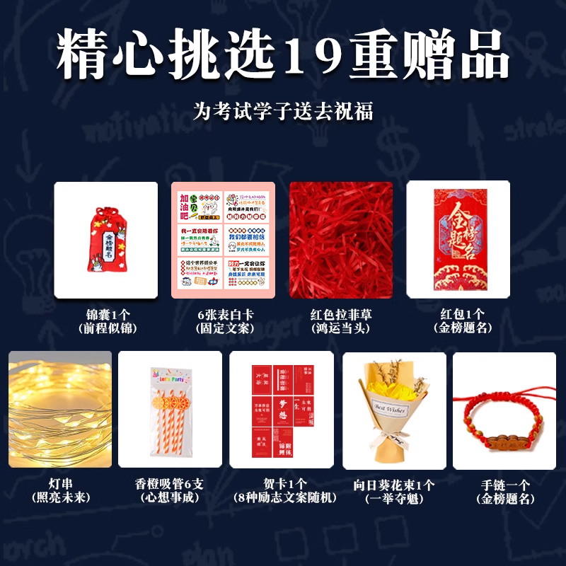 中考高考加油励志礼品寓意金榜题名创意礼盒送孩子定制礼物成人礼-图0