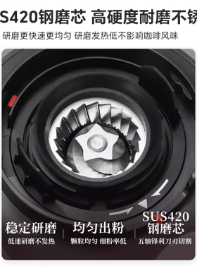Dualit咖啡豆研磨机家用电动磨豆