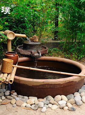 发酵米缸米桶储矮胖加厚水缸复古