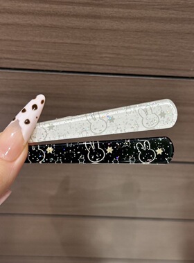 可爱米菲兔闪粉鸭嘴夹卡通少女侧边碎发刘海夹日系百搭ins风发卡