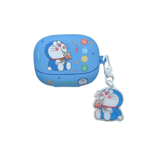 文字适用倍思mc1pro保护套磨砂软壳新款倍思m2spro卡通可爱叮当猫带挂件倍思m3s无线蓝牙耳机套硅胶个性防摔 - 图3