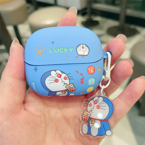 文字适用倍思mc1pro保护套磨砂软壳新款倍思m2spro卡通可爱叮当猫带挂件倍思m3s无线蓝牙耳机套硅胶个性防摔 - 图1