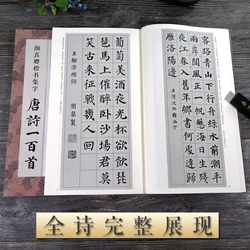 颜真卿楷书集字唐诗宋词一百首全2册 收录颜真卿楷书经典碑帖古诗词作品集临摹教程楷书毛笔书法字帖颜体多宝塔碑颜勤礼碑楷书古诗 - 图1