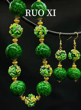 青岛vintage复古蛋糕珠琉璃蛙皮