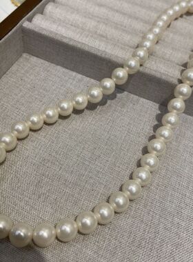 2025高品质10MM施家珍珠项链女小