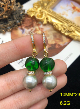 欧玛拉其他圆珠链中古祖母绿项链