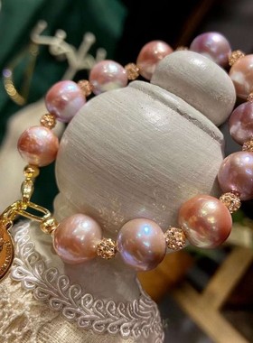 新款唯美彩色天然淡水巴洛克珍