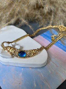 合金扭片链新款直播货源铜项链