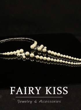 轻奢精致珍珠流苏项圈项链气质优