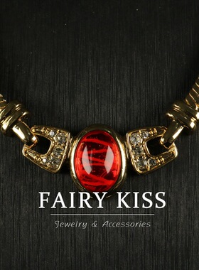 新款情人节短款精致项链大气镶嵌