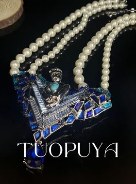 vintage爱心吊坠项链优雅气质莱