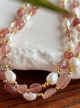 锁骨链新款复古高品质天然项链