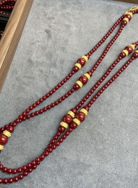复古轻奢5m12m安哥拉红色串珠超