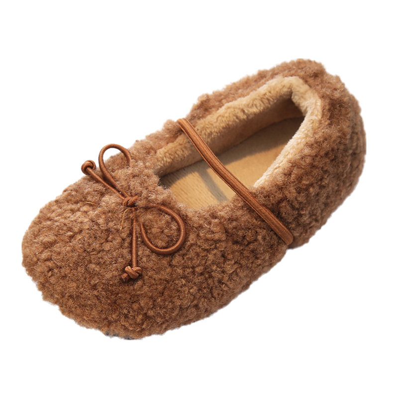 女童毛毛鞋小童宝宝棉鞋2024冬款儿童二棉鞋子加绒保暖毛绒豆豆鞋,淘宝优惠券,粉丝福利购,淘宝优惠卷