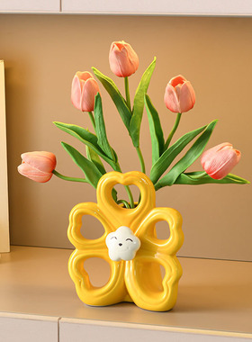 ins花瓶摆件客厅插花器桌面家居装饰陶瓷高颜值创意生日礼物