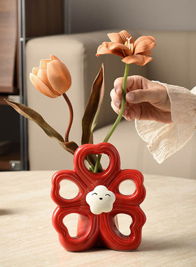 ins花瓶摆件客厅插花器桌面家居装饰陶瓷高颜值创意生日礼物