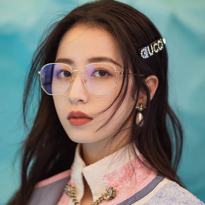 佐野一郎眼镜旗舰店倪妮同款抗蓝光防辐射大框眼镜近视女明星网红素颜韩版潮平光护眼0