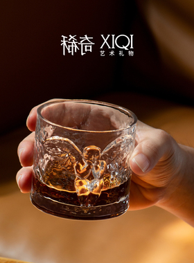 稀奇艺术玻璃浮雕酒水杯