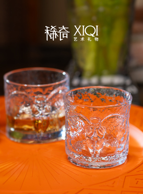 稀奇艺术玻璃浮雕酒水杯