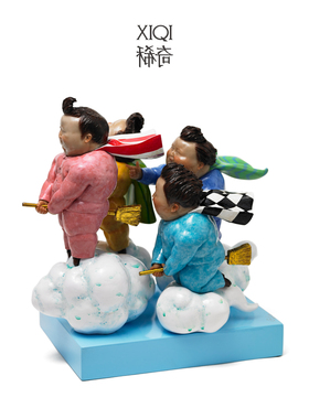 稀奇艺术收藏级限量版雕塑瞿广慈亲笔签名《發利波特》桌面摆件