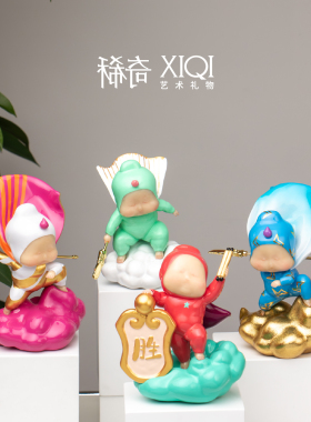 稀奇艺术新中式风格平步青云关公