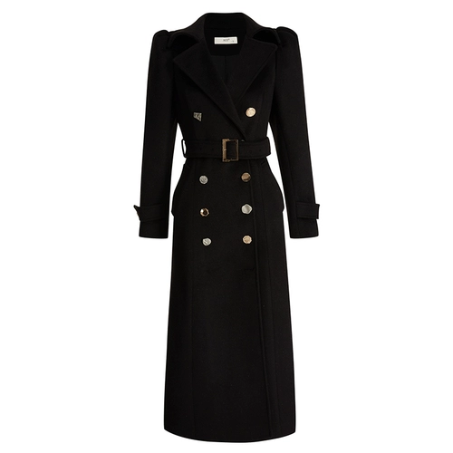 Элитное модное шерстяное пальто, зимняя длинная куртка, свободный крой, средней длины