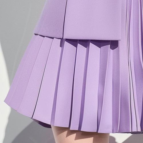 AUI Сиреневый дизайнерский летний пиджак классического кроя, платье, летняя приталенная юбка в складку, тренд сезона