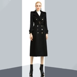 Элитное модное шерстяное пальто, зимняя длинная куртка, свободный крой, средней длины