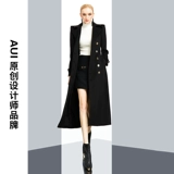 Элитное модное шерстяное пальто, зимняя длинная куртка, свободный крой, средней длины