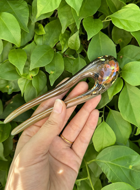 发钗牛角可爱手工绘画
