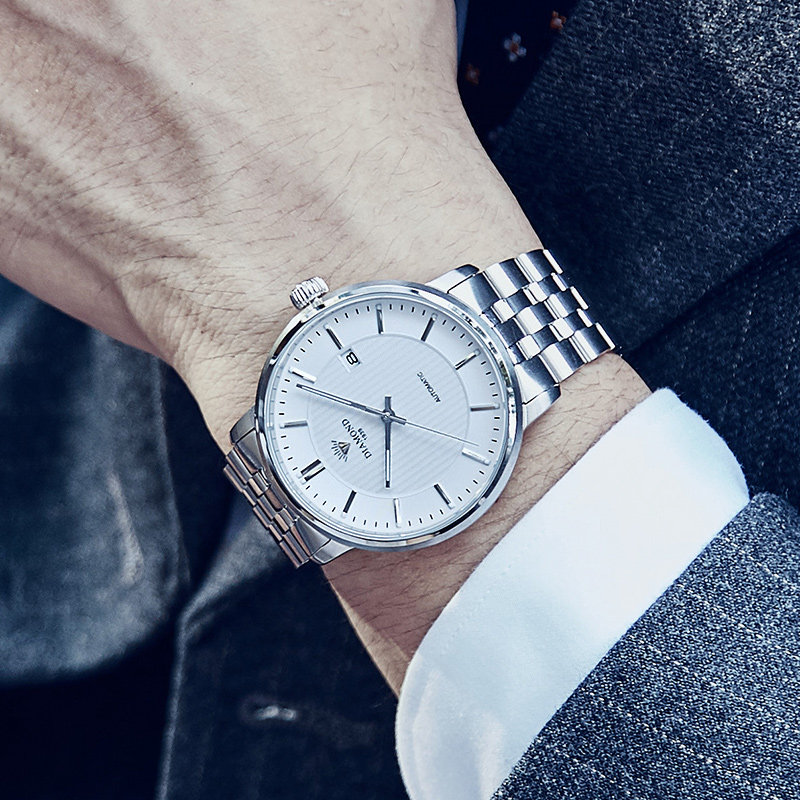 上海钻石手表男自动机械表时尚商务3260官方正品腕表男女情侣表