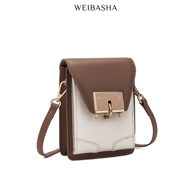 真皮手机包小方包2020新款迷你包包 微芭莎女士包袋