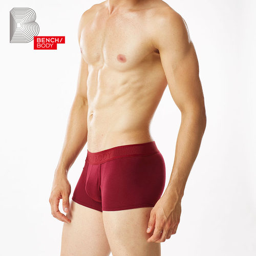 BENCH/BODY/奔趣男内裤男士棉质纯色本命年中腰平角内裤BUX2040 - 图0