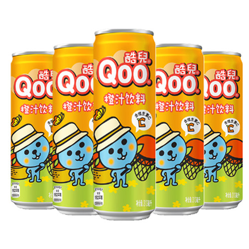可口可乐美汁源酷儿橙汁饮料310mlX24罐装整箱国产儿童果汁饮品 - 图1