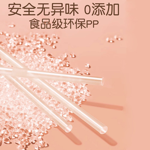 吸管一次性儿童食品级单独包装宝宝孕产妇专用单支奶茶牛奶粗吸管 - 图0