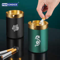 Ashtrays Home Anti Fly Ash Living Room Bedroom Office Creative Personality Trend with cover stainless steel on-board