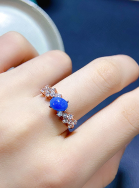s925纯银戒指空托 椭圆5*7mm精工 厚重银版 简约气质女戒托 镀18K