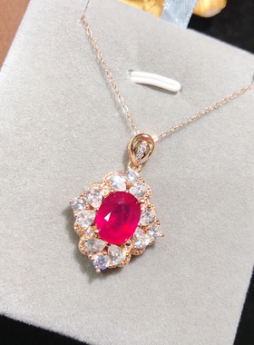 新烧优化红宝石套装梯方锆石戒指吊坠耳钉套装单颗彩宝项链