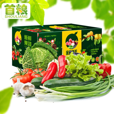 礼券新鲜蔬菜礼盒18种水菜6000g鲜蔬心动4型首粮顺丰蔬菜大礼包 虎窝淘
