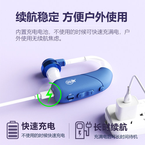 助听器老人专用正品重度耳聋耳背隐形声音放大老年人年轻人耳蜗式 - 图0