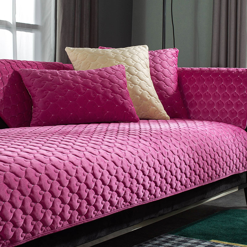 紫色高档沙发垫冬季防滑毛绒加厚2025新款保暖沙发套罩巾全包定做,淘宝优惠券,粉丝福利购,淘宝优惠卷