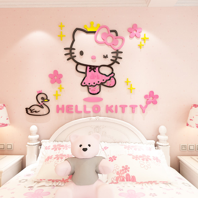 3D Cartoon Bedroom Princess Room Wall Decoration